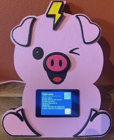 Pre-painted wooden cut out incl. ESP32-S3 Piggy 2.0